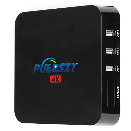 UPC 647726943244, Puersit Q1 Pro Android 5.1 Streaming Media Player/HD TV BOX with Wifi,4K Resolution,LAN 1000M