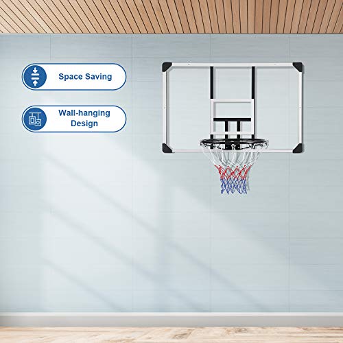 MaxKare 44 Inch Basketball Backboard WallMount Hoops & Goals Rim Combo