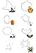 Efivs Arts 8 Pcs Witch Hat Skull Ghost Pumpkin Lamp Bat Spider Vampire Teeth Shape Halloween Stainless Steel Cookie Cutter Fondant Cutter Set Cup Cake Decorating Tools