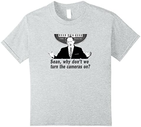 unisex-child Trump Spicer Sean Why Dont We Turn the Cameras On T-Shirt 8 Heather Grey