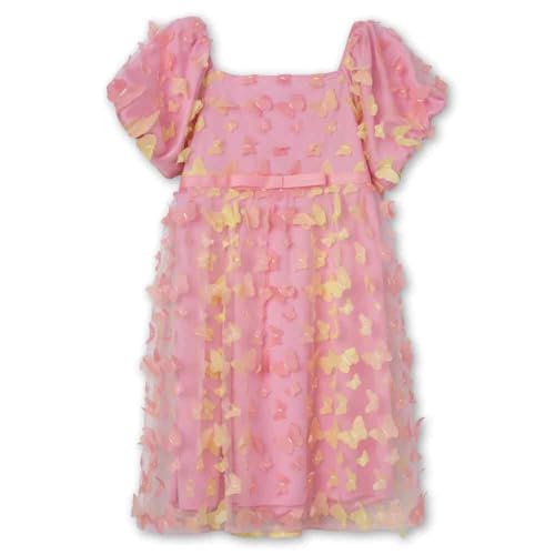 Speechless Girls' Short Sleeve Butterfly Mesh Party Dress, Pink/Yellow, 6 at Amazon