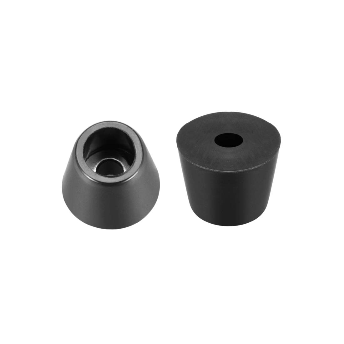 sourcing map Rubber Feet Buffers Pads D12x9xH9mm Black 50pcs