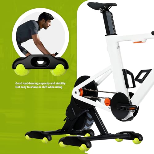 Pack of 4 Rocker Plate Feet, Indoor Cycling Snap Rocker Feet Adapter, Portable Rocker Plate Bicycle Trainer, Tennis Ball Feet for Wahoo Kickr Core 2 Roller Trainer, with 8 Tennis Balls