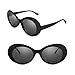 SOXICK Clout Goggles Set with Soft Cases- Kurt Cobain Oval Sunglasses White, Black, Red