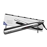 Berta Professional Hair Straightener 1 Inch Ionic Ceramic Flat Iron With LED Digital And Temperature Control From 284℉ to 446℉, Silver (Size A)