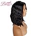 BEEOS Lace Front Human Hair Wigs for Black Women Wavy Bob Wig 14 Inch