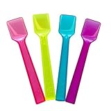 Frozen Dessert Supplies Mixed Transparent Gelato Spoons - 4 Inch Mini Plastic Taster Spoons for Sampling Food - Shovel Ice Cream Tasting Spoons - Beautiful Colors & Fast Shipping! 100 Count