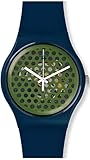 Swatch Buchetti Green Skeleton Dial Plastic Rubber Quartz Men's Watch SUON113