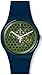 Swatch Buchetti Green Skeleton Dial Plastic Rubber Quartz Men's Watch SUON113