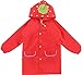 Tekka Fun Waterproof Raincoat Jacket For Kids & Toddlers Between The Ages 4-9 (Red Strawberry Cuteness)