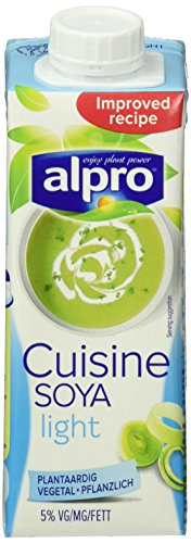 Alpro Cooking Soya Light â Vegane Kochcreme aus Soja mit neutralem Geschmack für heiÃe und kalte Gerichte â 15 x 250 ml