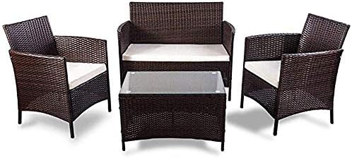 Patioption 8 Pieces 9 Seaters Brown Outdoor Patio Furniture Sets Patio Sectional Furniture Sofa Pe Rattan Corner Sofa Couch Sets Conversation Sets Dining Sets Patio Garden Furniture All Weather Sofas