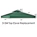 Tangkula 10'x10' Canopy Cover Outdoor Patio Gazebo Replacement Top Cover Wedding Party Event Tent Cover Heavy Duty Durable Waterproof Sun Snow Rain Shelter 1-Tier or 2-Tier 3 Color (2-Tier, DGN)