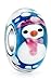 Christmas Snowman Winter Murano Glass 925 Sterling Silver Spacer Bead Fits European Charm Bracelet For Women For Teen