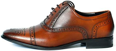 Don Luca London Oxford Men's Full Brogue Leather Shoes in Black Brown Blue Oxblood Size 6 7 8 9 10 11
