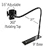 Smartphone cell phone mount flexible long arm stand made for the Bed Cradle Holder Apple iPhone, Samsung Galaxy. Smart Phone Sleeper