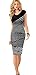 Eshion Women Striped Sleeveless Wear to Work Office Pencil Dress
