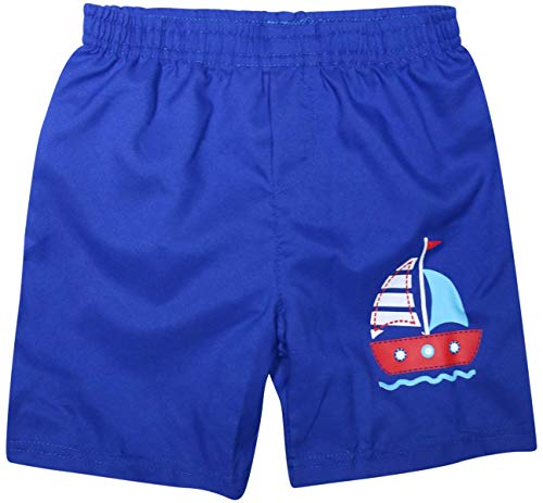 Sweet & Soft Baby Boys 4-Piece Rash Guard and Trunk Swimsuit Set (Infant/Toddler) (Stripe LS, 12 Months)' - Thumbnail 2