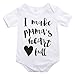 TRURENDI Newborn Baby Boy Girls Infant Casual Romper Jumpsuit Bodysuit Clothes Outfits (0-6 Months) White
