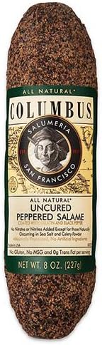Columbus Salame Company Farm to Table All Natural Pepper Salame 8 Ounce Case of 12