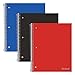 Oxford Spiral Notebooks, 1-Subject, Wide Ruled Paper, Durable Plastic Cover, 100 Sheets, Divider Pocket, 3 per Pack (10389)