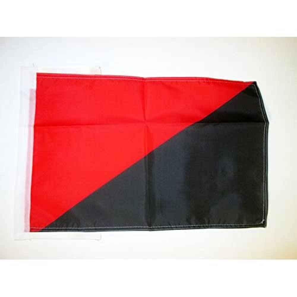 AZ FLAG - Anarcho Syndicalism Movement Flag - 18'' x 12'' - 100% Polyester anarcho-syndicalist Small Banner with Two Cords - Fade Resistant - Vivid Colors - 18x12 in - 45x30 Cm — image 1