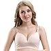 BAOMOSI 3PACK Women's Seamless Nursing Maternity Bra Push Up Comfort Sleep Bralette,(Beige+Black+Pink)Size XL