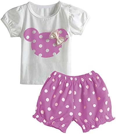 Cute Toddler Baby Girls Clothes Set Long Sleeve T-Shirt and Pants Kids 2pcs Outfits