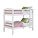 White Standard Twin Design Wood Bunk Bed