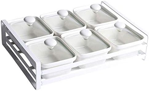 スパイスコンテナ 大決算セール スチールスパイスボックスセットスパイスジャー ジャー調味料シンプルでモダンな陶器ガラスキッチンレストラン 2サイズ ホワイト 29 21 5 7センチメートル Size Color 29 21 5 7cm Ct55ct White