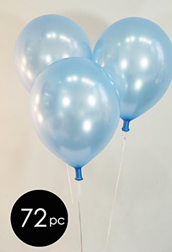 Creative Balloons 12" Latex Balloons - Pack of 72 Pieces - Pearlized Light Blue