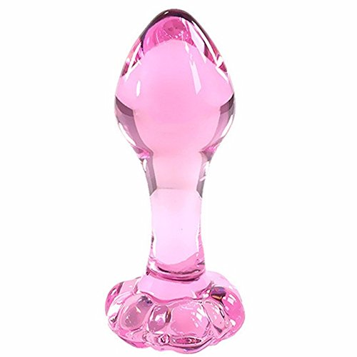 Faraway Pink Crystal Anal Dildo Glass Anal Butt Plug Anus Stimulator in Adult Games for Couples, Erotic Sex Toys for Women