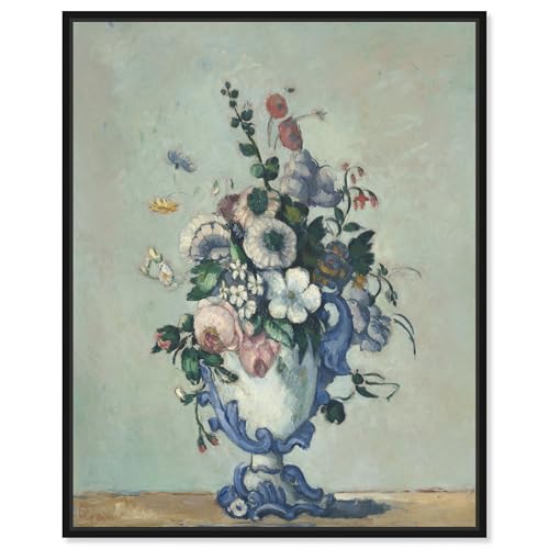 Art Remedy Paul Cezanne-Flowers In A Rococo Vase Vintage Classic Canvas Wall Ar…