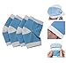 Makhry 2 Pairs Moisturizing Silicone Gel Heel Socks for Dry Hard Cracked Skin Open Toe Comfy Recovery Socks Day Night Care(Blue)