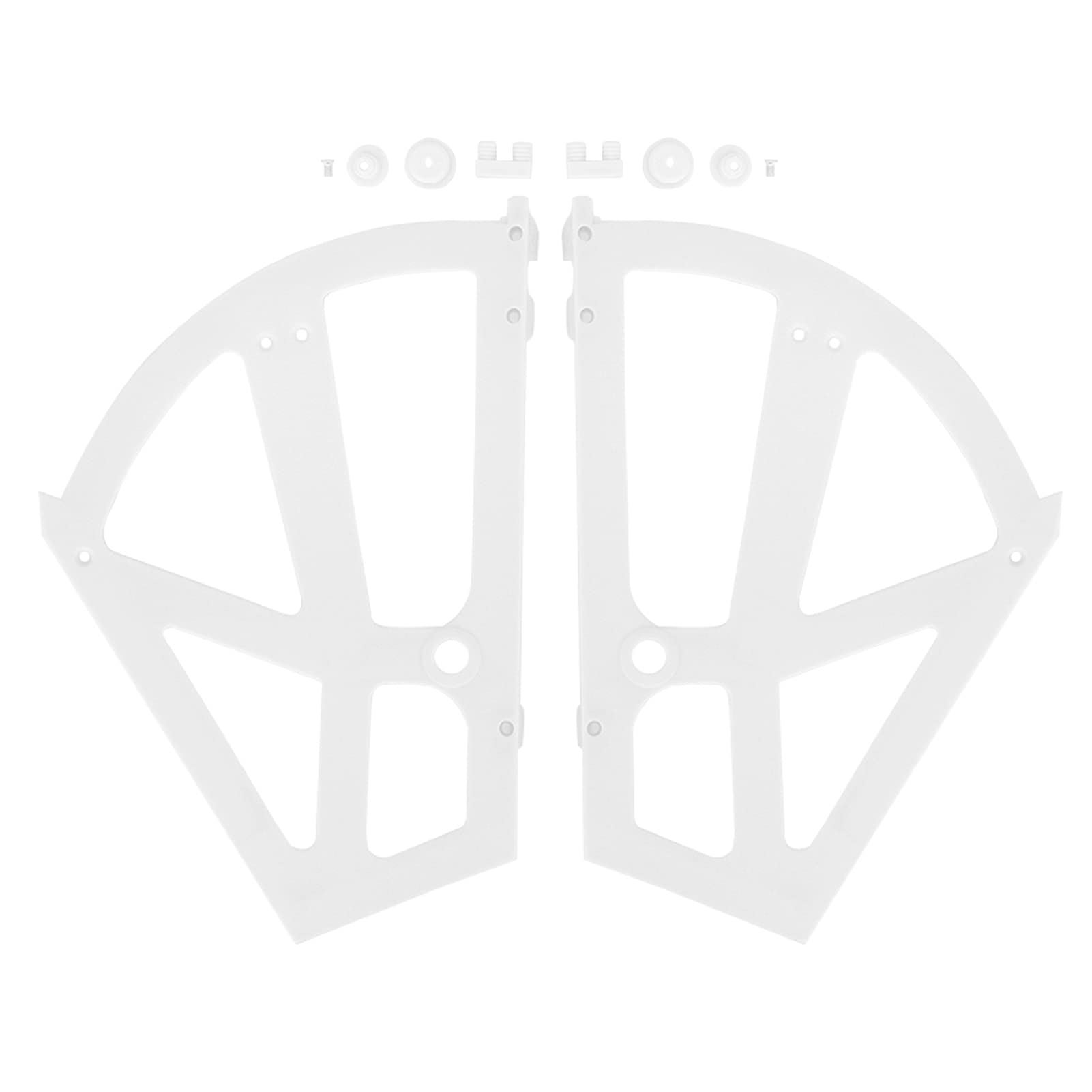 Gavigain Shoe Cabinet Hinges, Home Plastic Hollowed Two Layers Shoe Cabinet Shelf Rack Holder Hinges, Black Shoe Cabinet Replacement Fittings for Kitchen Living Room Porch(White)