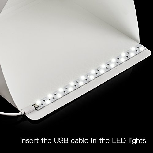 Photo-Light-Box-For-Jewellery-and-Small-Items-Size-9-x-9-x95-22-x-22-x24cm-with-Two-Backdrops-Included-by-Cofunia-Brand