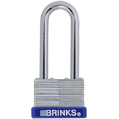 BRINKS44mm Laminated Steel Keyed Padlock with 2” Shackle, 24 Pack - Chrome Plated with Hardened Steel Shackle