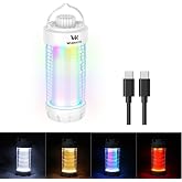 Wurkkos CL01 Camping Lantern Rechargeable, 550LM Waterproof Tent Light | Magnet Base, RGB Light, Stepless Dimming, Up to 300H, Led Lantern for Power Outages, Hurricane, Camping, Red, Best Gift