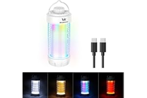 Wurkkos CL01 Camping Lantern Rechargeable, 550LM Waterproof Tent Light with Magnet Base, Up to 300H Runtime,Portable Lantern Flashlight with RGB light,Emergency Camp Light for Hurricane,Hiking,Camping
