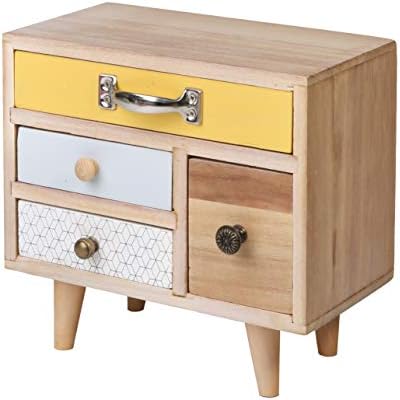 Slpr Desk Organizer With 4 Drawers Small Decorative Natural