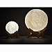 Addprime Night Light for Kids, Moon Lamp Warm and Cool White Lighting Dimmable Touch Control Brightness 3000K/6000K Rechargeable, Home Decorative Light for Bedroom Bathroom