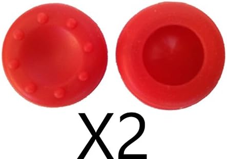 2 Pairs of Red "Color Covers" Joystick Covers / Grips for XBOX 360, One, PS2. PS3. PS4, Logitech controllers Reusable