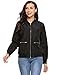 Beyove Women Classic Bomber Jacket Windbreaker Zipper Quilted Lightweight Coat
