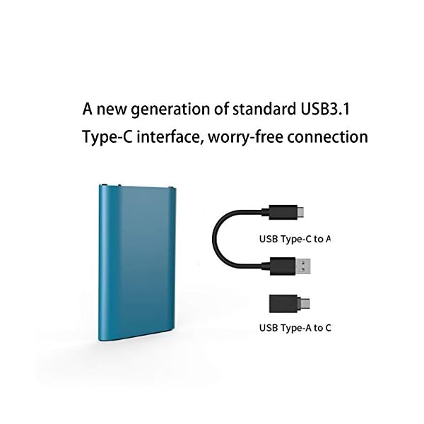 QIAO Externe Festplatte Tragbare 1TB-2.5 Zoll USB 3.1 Backups SSD Tragbare Für TV,PC,Mac,Laptop,Desktop,Windows,Rot,1TB – Bild 5