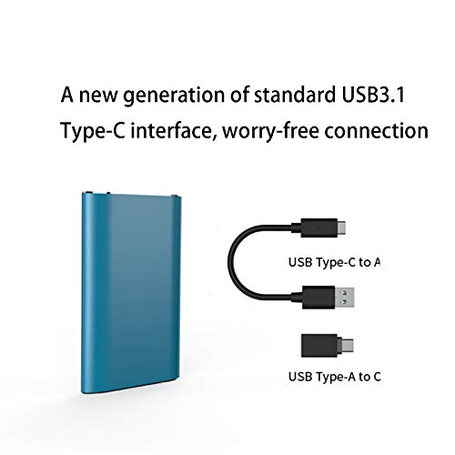 QIAO Externe Festplatte Tragbare 1TB-2.5 Zoll USB 3.1 Backups SSD Tragbare Für TV,PC,Mac,Laptop,Desktop,Windows,Rot,1TB – Bild 5