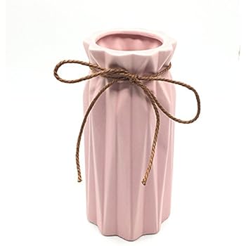 Anding Pink Ceramic Vase - Elegant Origami Art Design- Ideal Gift for Friends and Family, Wedding, Desktop Center Vase, A Perfect Home Decor Vase (LY097)