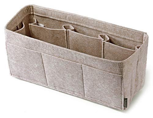 Pelikus Felt Purse & Tote Organizer Insert/Multi-Pocket Handbag Shaper (X-Large-Slender, Oatmeal - xls)