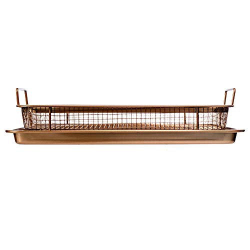 MUSENTIAL 2Piece NonStick Air Fryer Tray Bakeware Set for Oven with