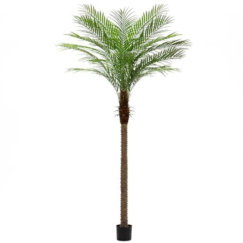 ZEEOZE 240cm Artificial Palm Tree Phoenix Artificial Palm Trees Tall with 18 Adjustable Leaves Artificial Plants Phoenix for Outdoor Patio Pool Home Office Living Room Garden (1 Unit, 240cm)