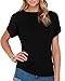 OYANUS Women's Deep V Neck Ruched Drape Stretchy Both Side Wear Blouse Tops